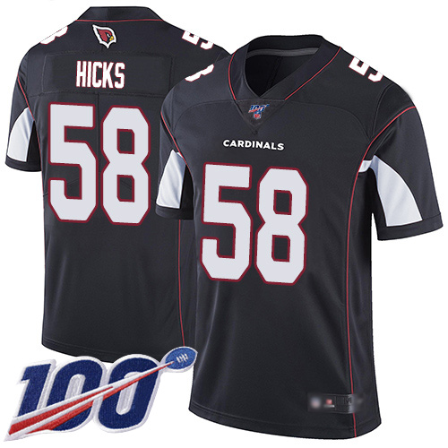 Arizona Cardinals Limited Black Men Jordan Hicks Alternate Jersey NFL Football #58 100th Season Vapor Untouchable